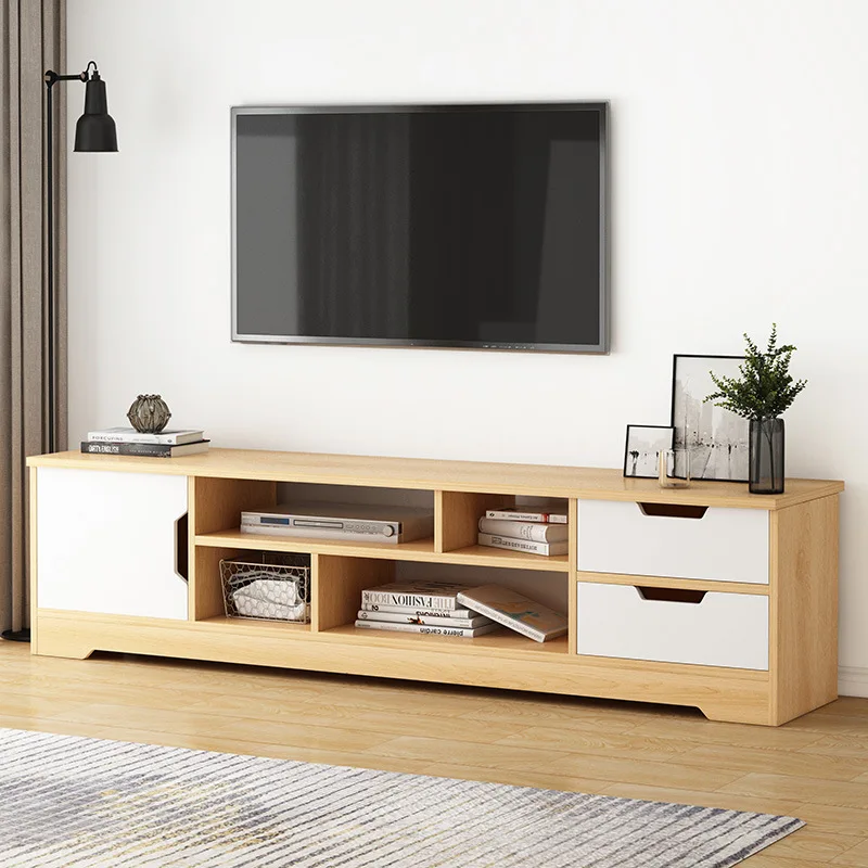Modern minimalist living room bedroom small apartment simple Nordic TV cabinet coffee table combination set