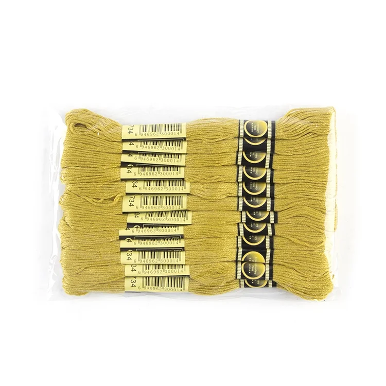 Directly Factory Wholesale Hilo De Bordar Golden Dyed Polyester Embroidery Thread