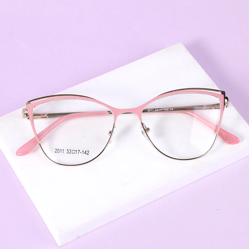 Оптовая продажа очков 2023 Новейшая металлическая оправа для очков кошачий глаз по лучшей цене очки для женщин и мужчин