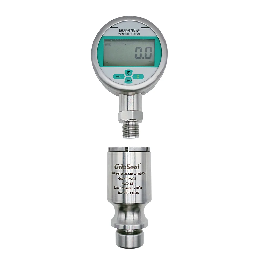 Leak test quick connector GripSeal G60C external threaded connection for instruments pressure testing air leak detection