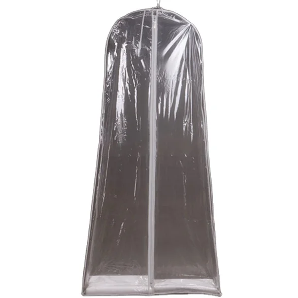 Custom Clear vinyl dance clothes dresses cover gown garment bags for costume