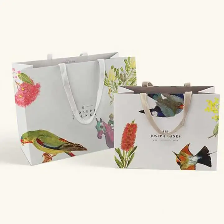 Luxury clothing retail gift paper bag shopping packaging paper bag with handle