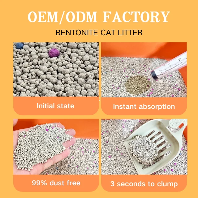 Supplier Sale Best Premium Brand Cat Litter Lavender Scent Odour Lock Strong Clumping 100% Natural Bentonite Arena Para Gato