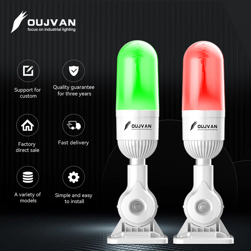 Low Price Three Colors 5v Signal Tower Waterproof Durable Surface Plastic Equipment Indicator Lights