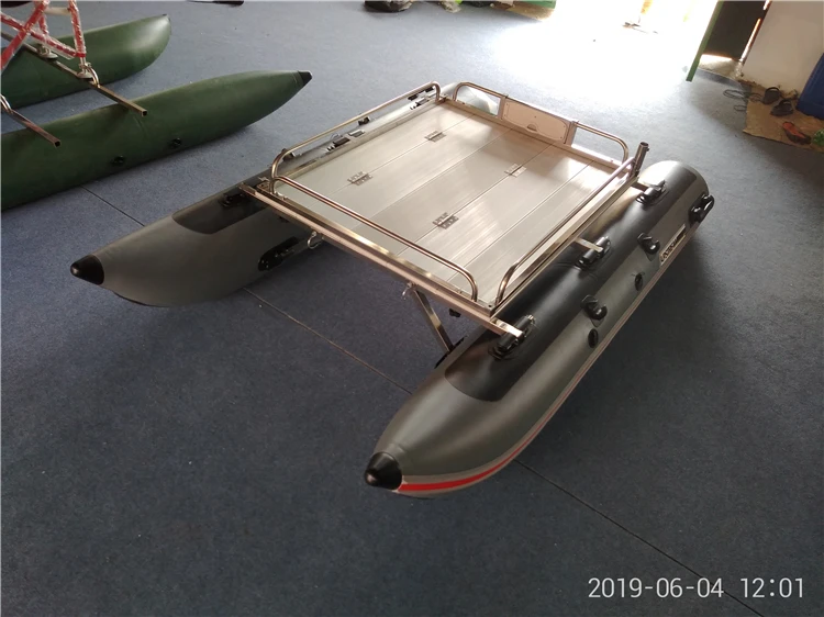 PVC pontoon 1/2/4 Person Inflatable Boat Lure Fishing Catamaran mini yacht