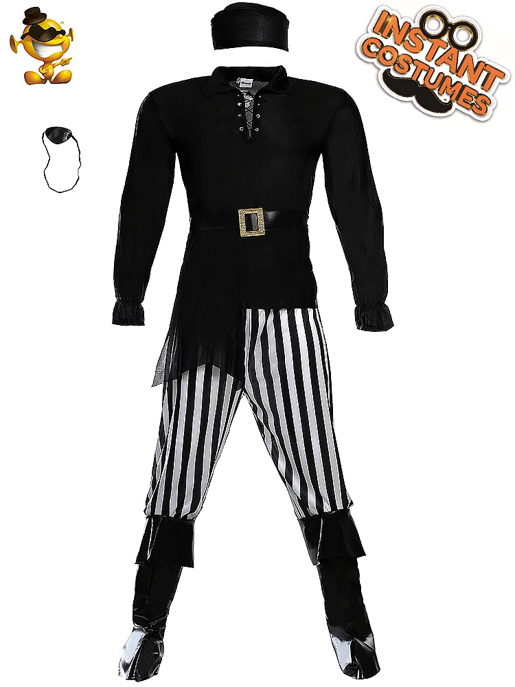 Halloween Cool Pirate Party Costume  Performance Clothing Role Play Fancy Dress For Men