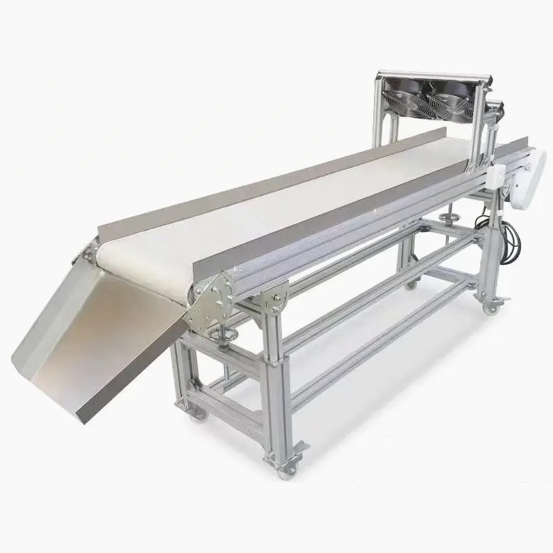 Factory production of food industry adjustable height inclined belt conveyor/horizontal belt conveyor