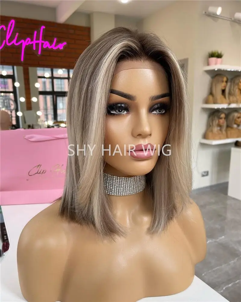 Wholesale Top Quality Glueless Full Hd Lace Wigs Blond Transparent Lace Bob Wigs With Preplucked Perruque Sans Colle For Women