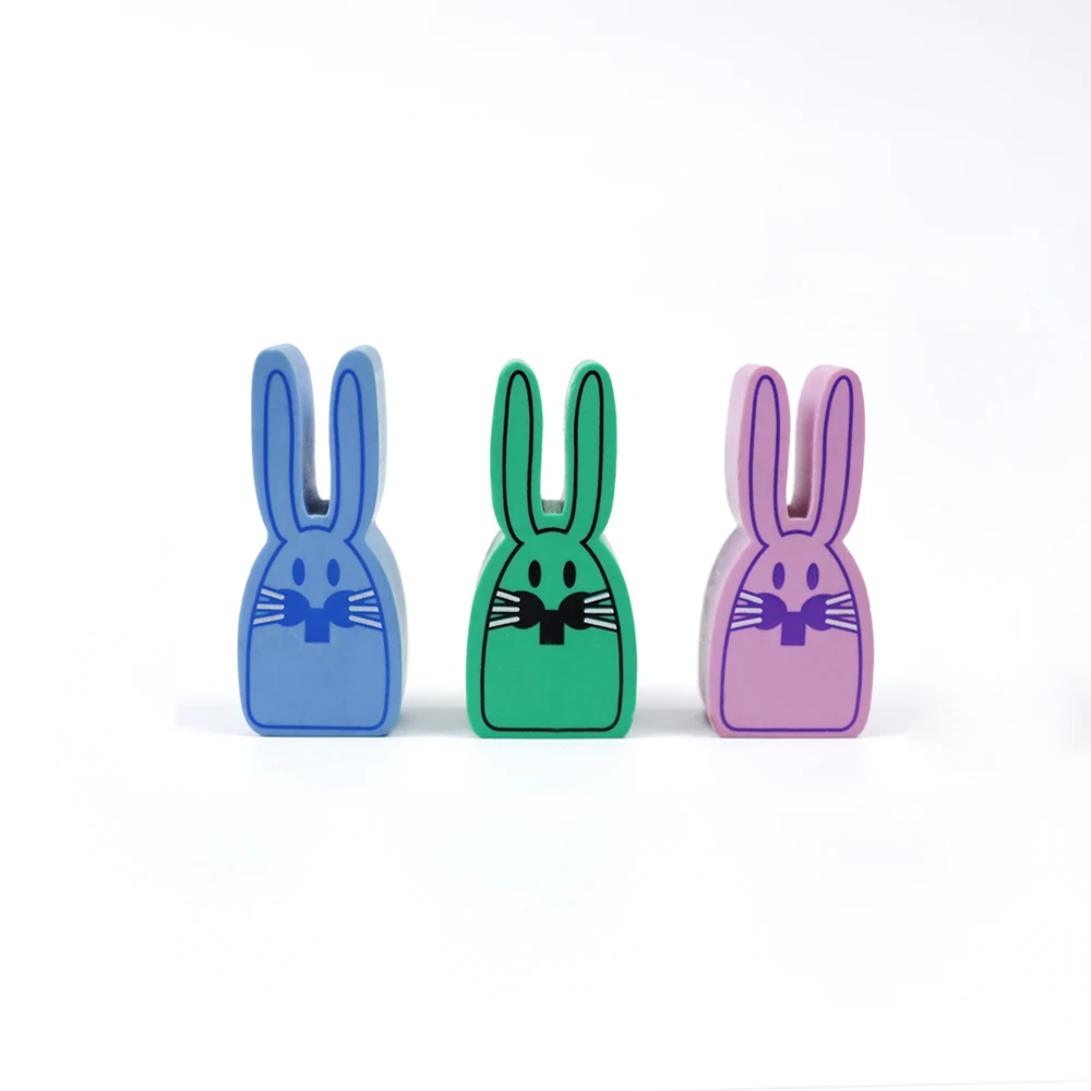 Sedex Audit Factory Customized Extrude Eraser School Cute Funny 2D Butterfly Animal Topper Pencil Eraser