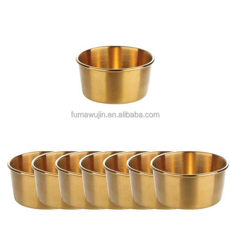 Commercial hot selling stainless steel kitchen utensils hot pot soy container salad tomato mini sauce bowl