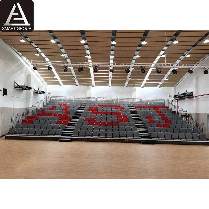 290 seats bleacher chair PU folding seat Indoor Stadium bleachers stadium telescopic bleacher