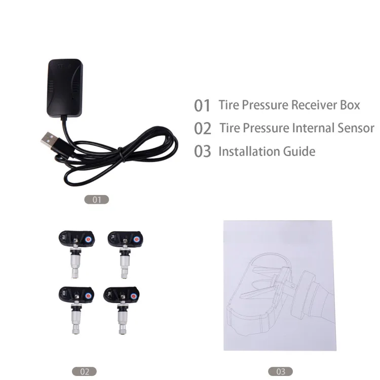 Беспроводная автомобильная система контроля давления в шинах с USB TPMS для Android внутренним датчиком Tpms автомобильного