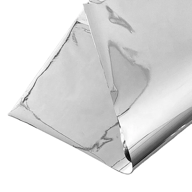 CALOR 10 meter mirror paper silver glossy floral packaging paper 1 roll
