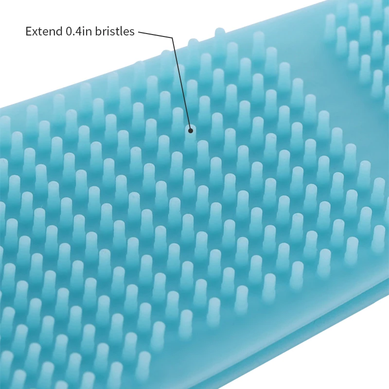 Soft Bristle Massage Dots Silicone Bath Belt Back Body Skin Cleanser Scrubber Exfoliating Bath Towel