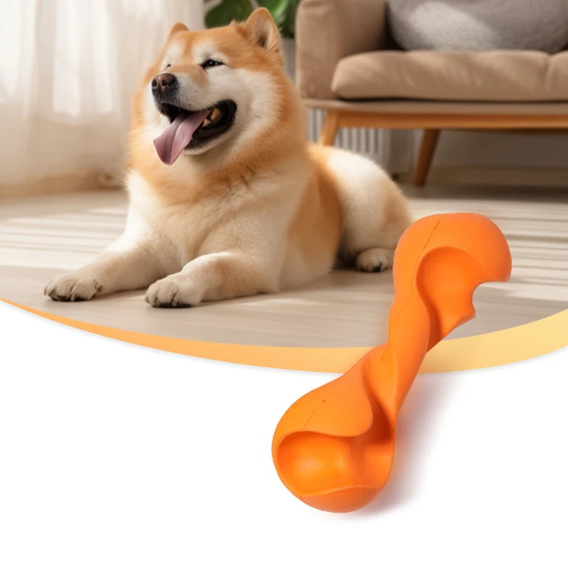 Rubber chew toy bone no stuffing industructibal large toughest dog toys for aggressive Pet Toy