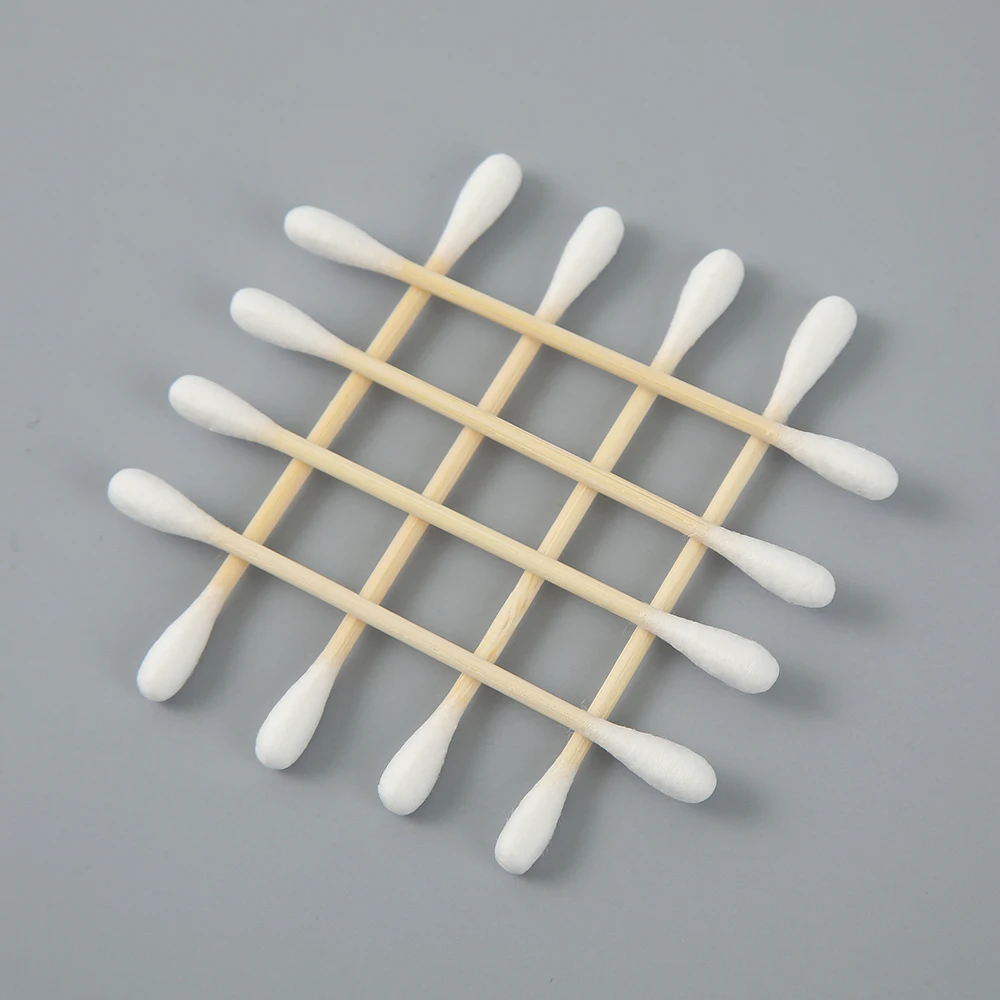 Biodegradable Q Tips Cotton Swab Bamboo Cotton Buds for Precise Makeup Application and Ear Care