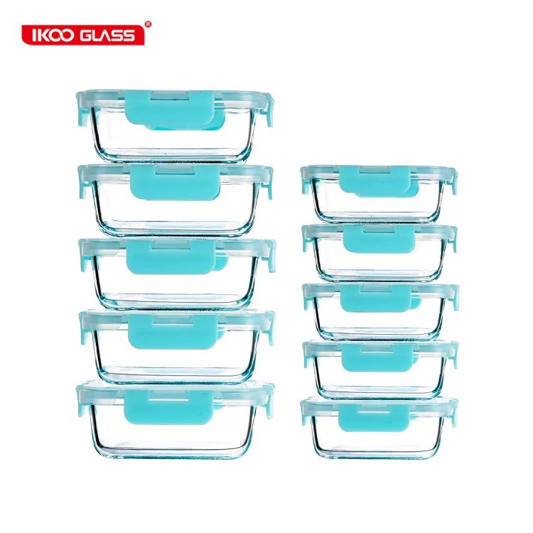 Заводская цена высокая боросиликатная еда prep стекло контейнер набор