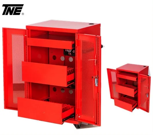 SPCC Tablet Mobile IPad 40 Port Electric Safe Learning tablet Charging box Ipad charging cart red charging Trolley