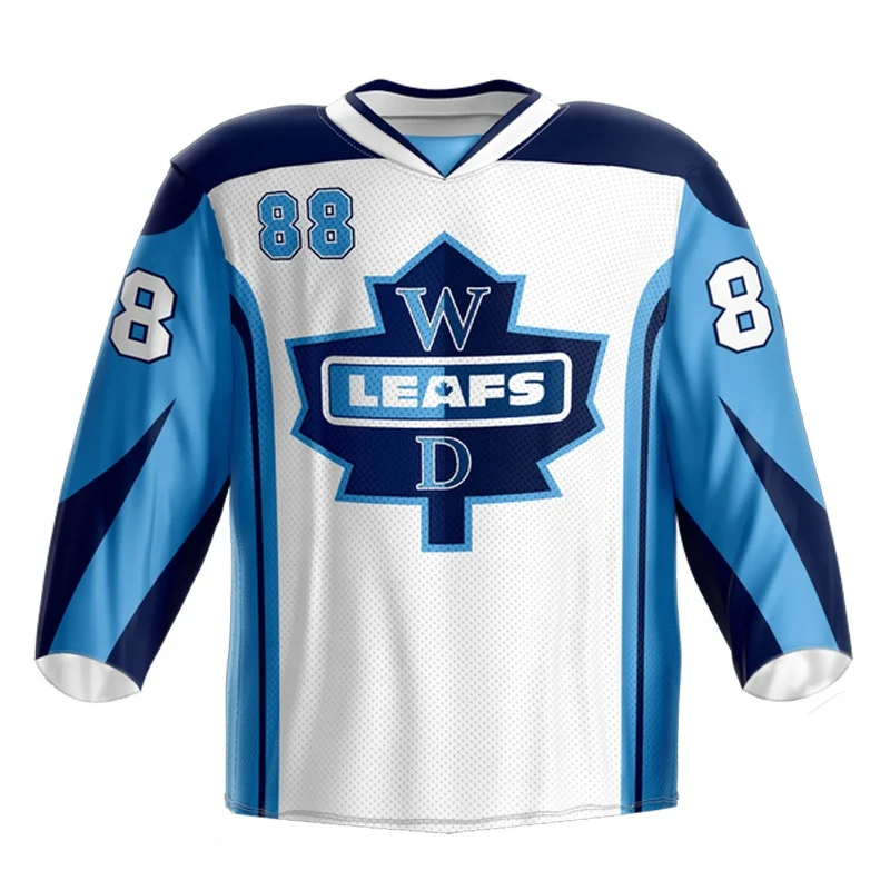 High quality wholesale long sleeve youth reversible training practice blank sublimation custom ice hockey jersey made in china