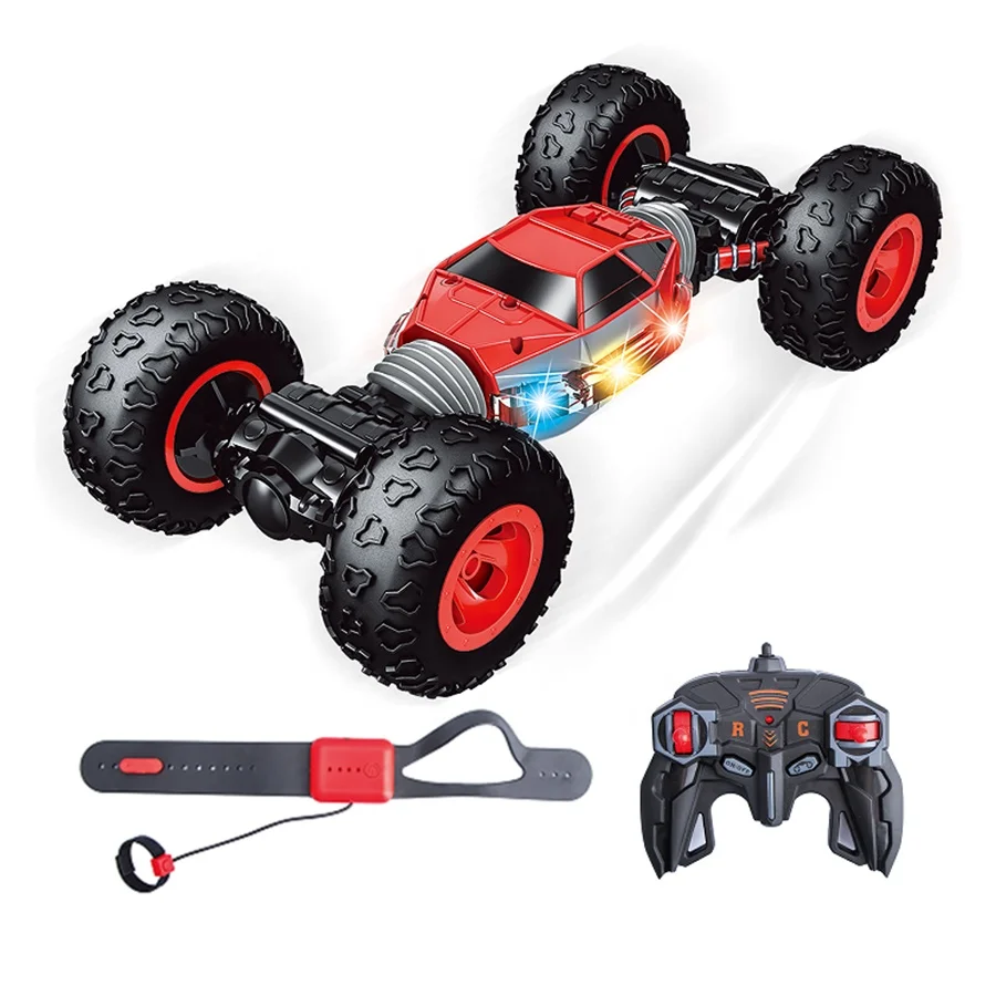 2.4G 1:16 Watch Induction Radio Control Stunt Drifting Double-sided Twist Car 4WD Sidle Walking on Mountain Sandy RC Car