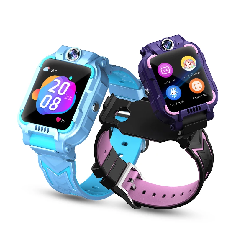 Full Square Screen Sport Smart Watch with GPS 4G waterproof 360 degree rotating dual camera can video smart phone watch