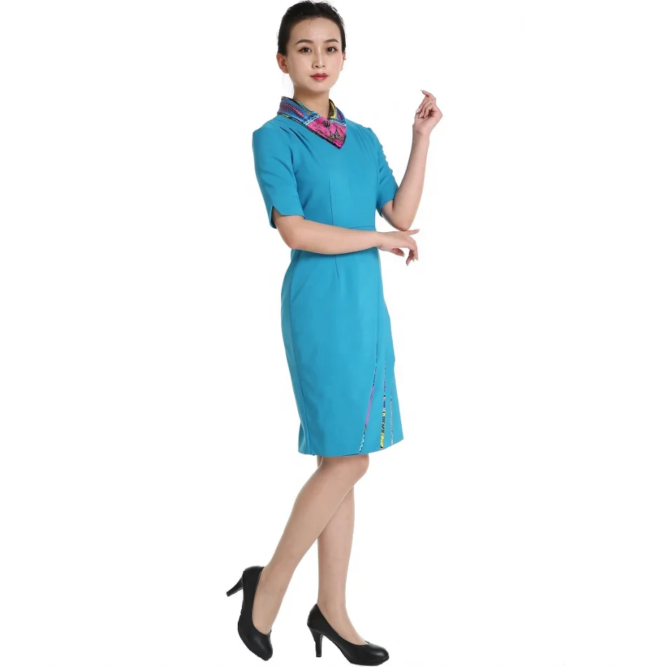 Chinese airline styles high quality custom multi designs sexy dress stewardes flight attendant uniforms