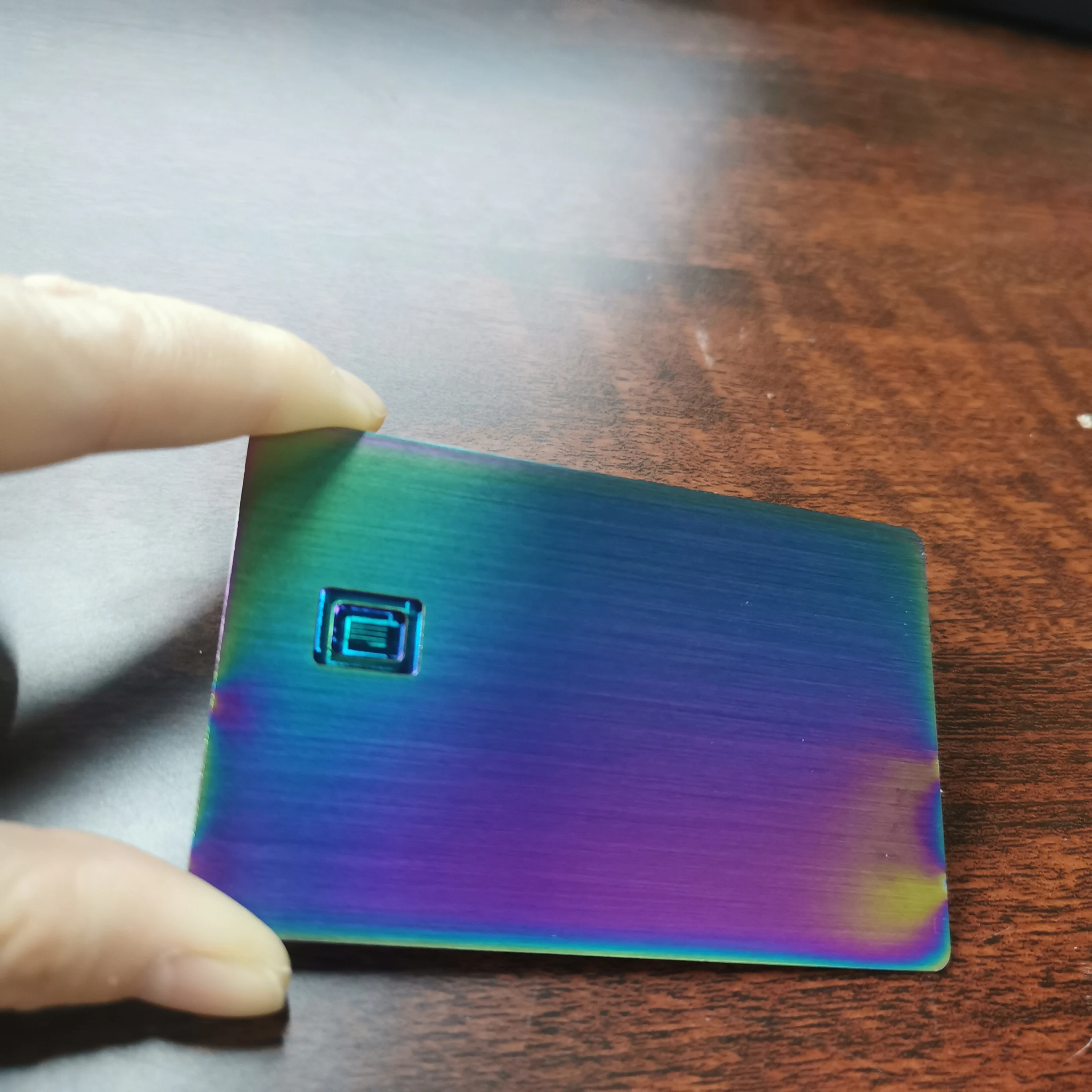 custom anodized business blue metal credit laser cards wholesale black matte engraved metal blank business cards