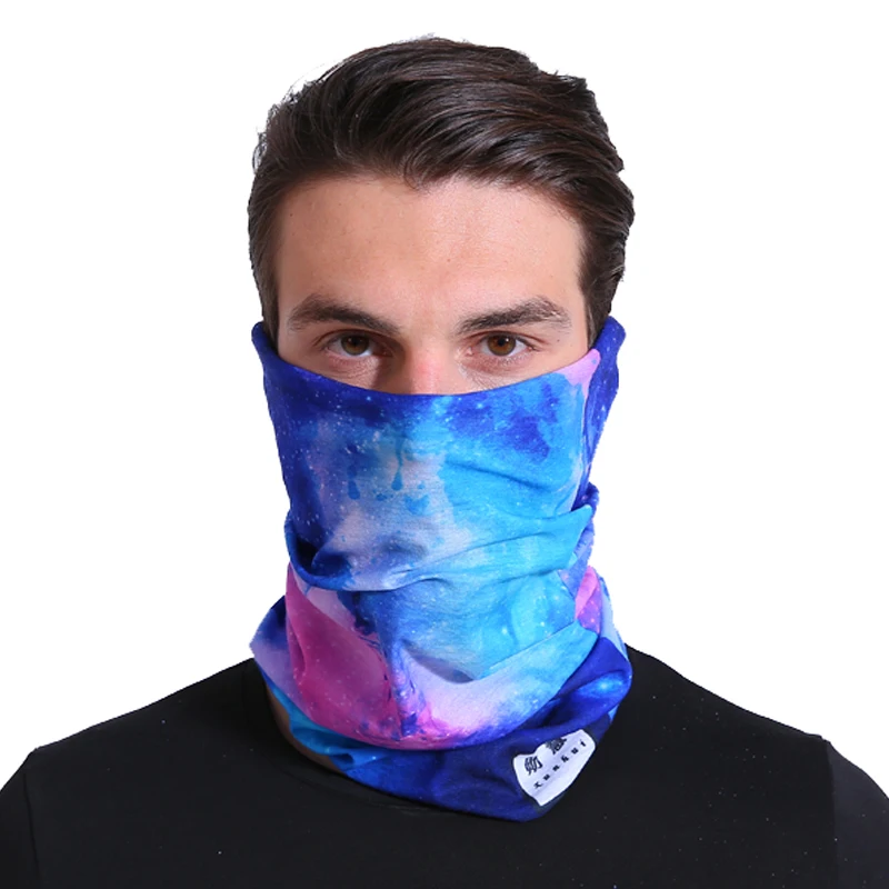 Multifunctional Stylish Star Universe Custom Seamless Polyester Bandana Face Bandana Neck Gaiter