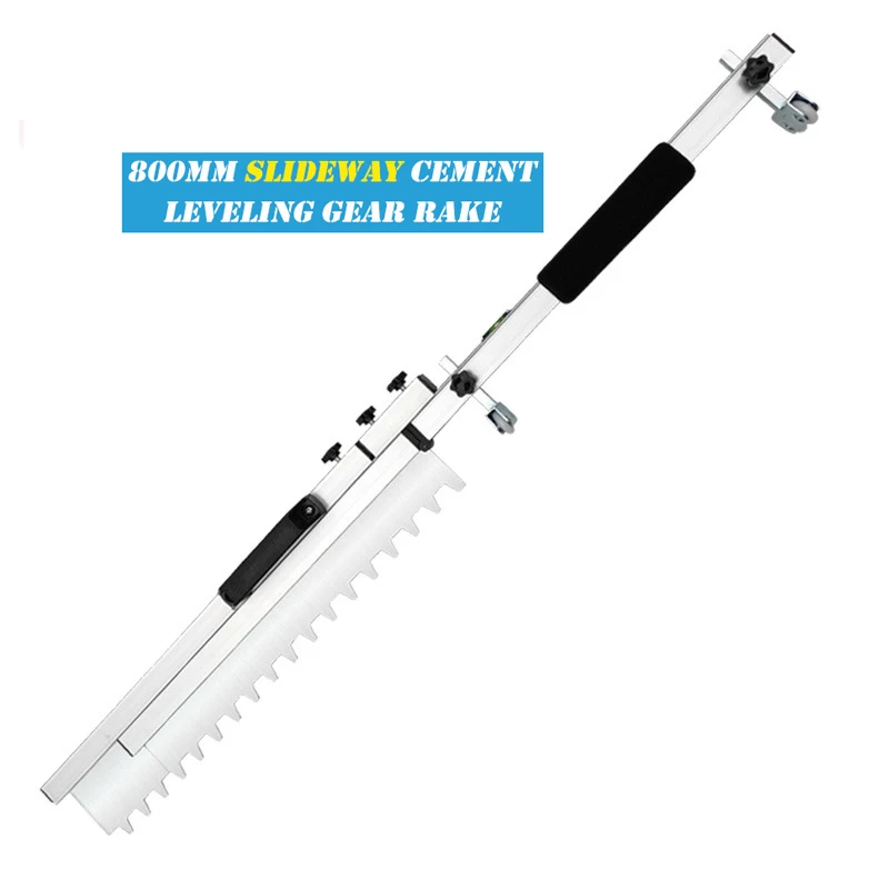 
800mm Slideway Cement Notched Squeegee Self Leveling Gear Rake Construction Tools 