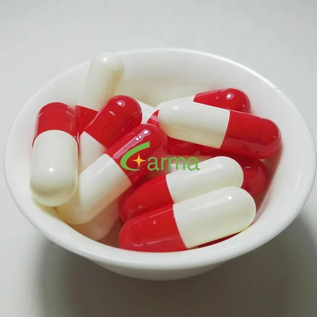 Red white colored BSE Free Empty Hard Gelatin Capsules