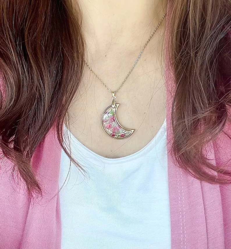 customized jewelry choker necklace Handmade hawaii Flower Moon Necklace 2023