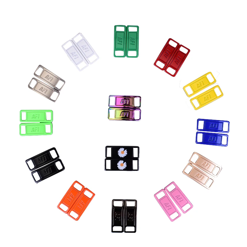 Metal Shoe AF1 Shoelaces buckle Accessories Decorations Metal Lace Lock DIY Sneaker Kits for all kinds of flat laces