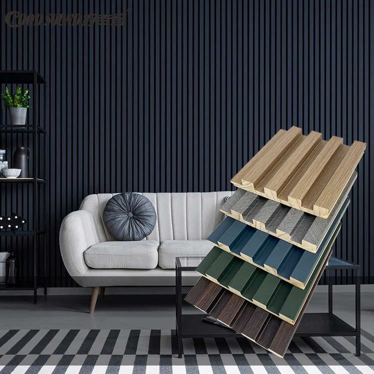 GoodSound Grille Fluted Solid Wood Pvc Coating Home Decor Interior Office china wholesale interior wall cladding panels