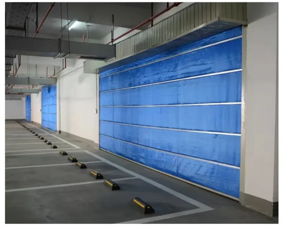 Popular warehouse, parking lot, basement commonly used inorganic cloth fire rolling shutter door