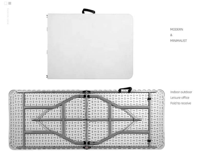 bulk produce factory wholesale cheap portable plastic folding table for outdoor picnic
