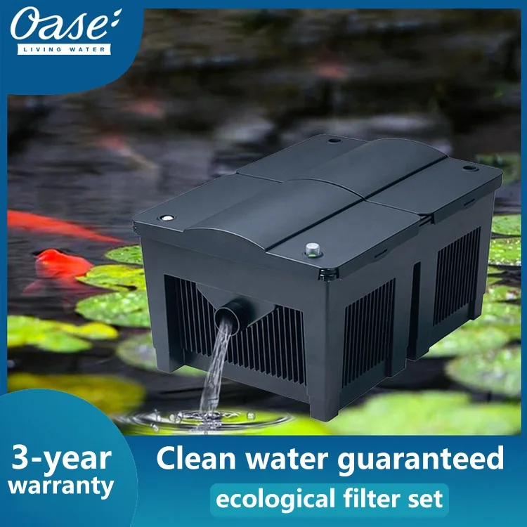 outdoor large external purification filter box koi fish pond filter set for water circulation system