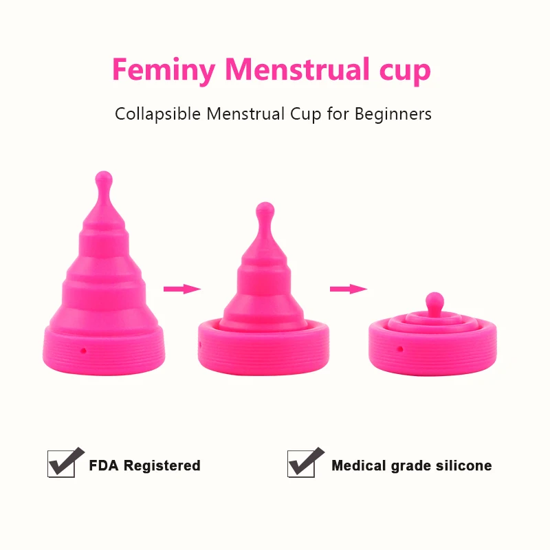 Bulk Factory Price Collapsible Mensuration Cup Copa Menstruales Menstrual Cup Plegable Menstrual Cup Folding For Women Period