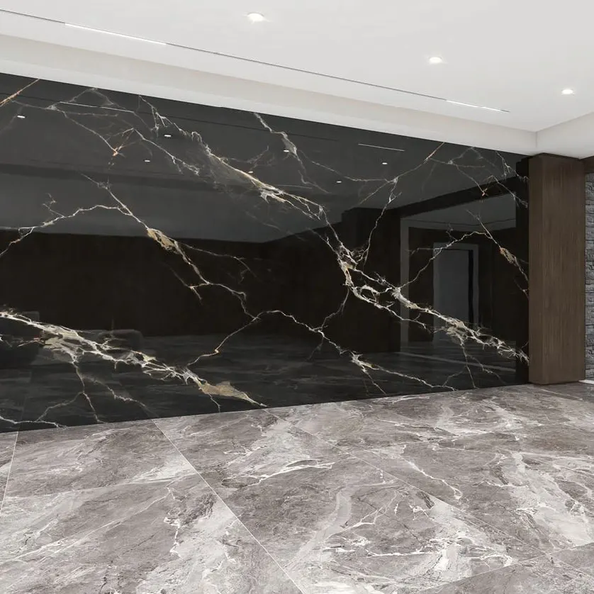 Pet Marble Continuous Texture Co-extruded Bamboo Charcoal Wood Veneer Wpc Wall Panel For Background Walls