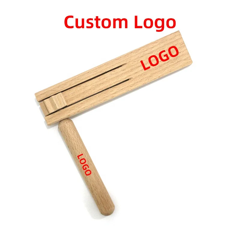 Ratchet Noise Maker Non Toxic Wooden Rattle Toys New Baby Wooden Maracas Hand Rattles Kids Musical Instruments Wooden Rattles