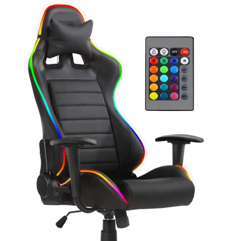 WS1001 новый дизайн OEM геймерский rgb эргономичный поворотный игровой стул со светодиодной подсветкой гоночный игровой стул ps4 silla игровой стул