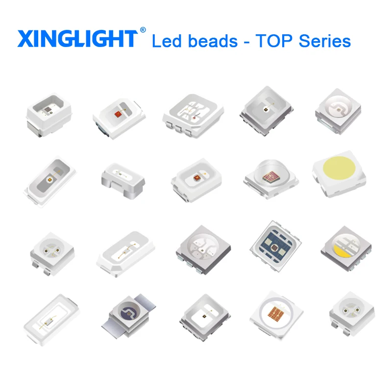 XINGLIGHT Сверхъяркий светодиодный шарик SMD 0603 0805 1206 Антимаксимальный чип Красный Светло-Голубой Светло-Желтый Оранжевый Светло-Белый Зеленый