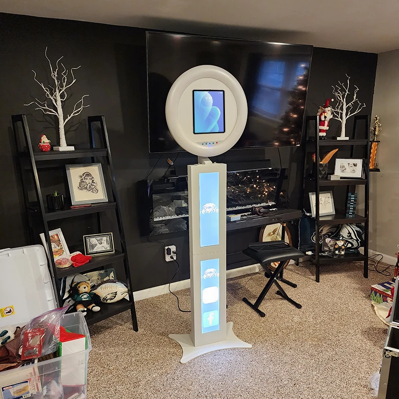 digital based oval led retro ipad photobooth mount drop shipping stand ring light ipad/dslr photobooth shell only tbh lights