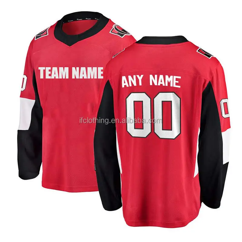 OEM Sublimated Jersey Hockey Jerseys Lightweight 100% Polyester Sublimation Reversible Ice Hockey Uniforms Hockey Jerseys