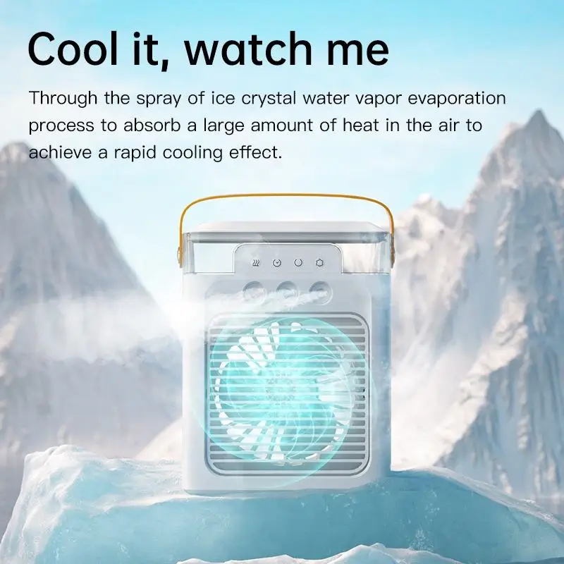 Portable Air Conditioner Cooling Fan Evaporative Mini Air Conditioner Mini Ventilador 3Speed Portable Air Conditioner