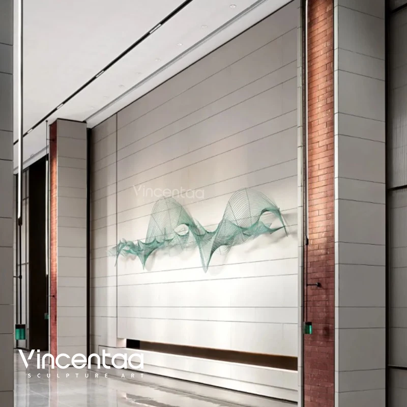 Vincentaa High Quality 3D Metal Hotel Decor Wall Decor Sculpture For Wall Hanging Decoration