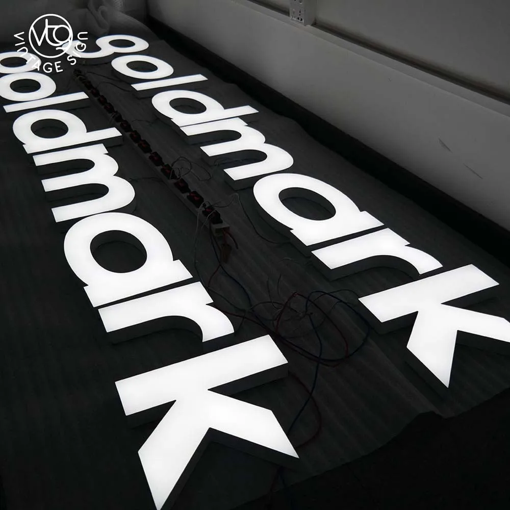 Shop Signage Custom Face Led Signs Frontlit Acrylic Luminous Front Lit 3d Sign & Letter With Best Quality