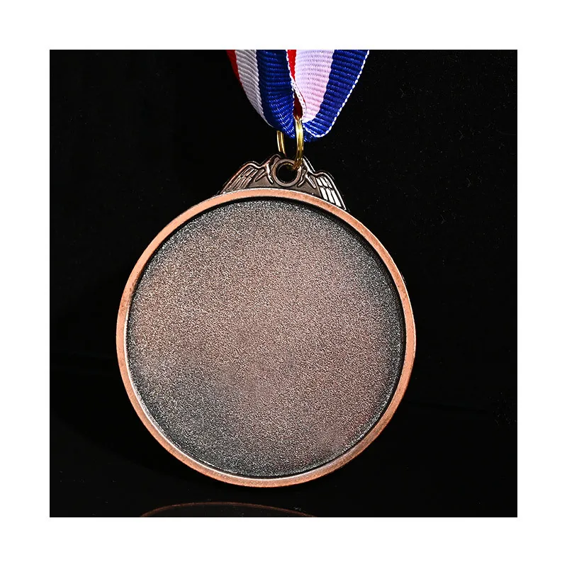 wholesale custom medal plain running competition badminton game basketball football sport medal with ribbon gymnastics