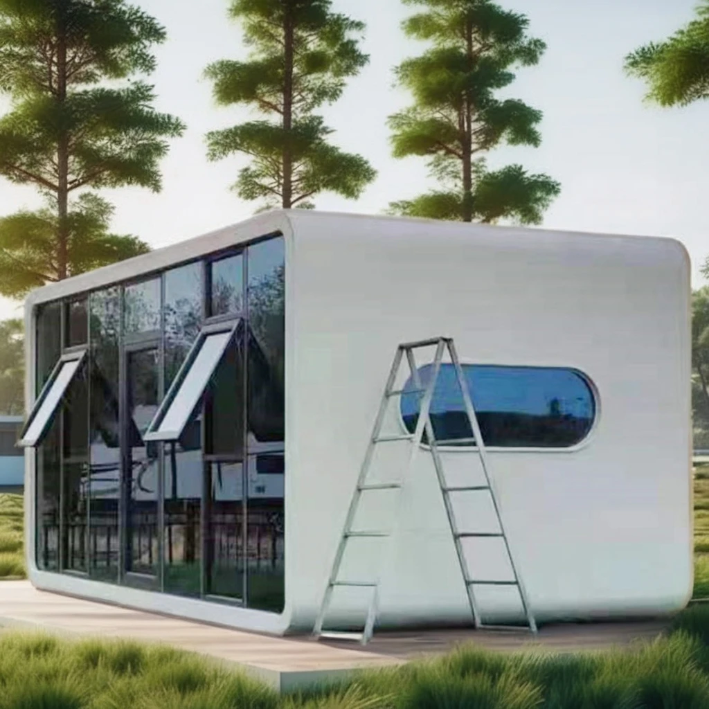 Modern Style Large Glass Sea View Prefabricated Steel Frame Villa/Shop Multi-Scene Office Accommodation for Warehouses
