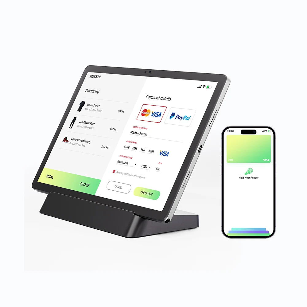 10.95inch oem tablet pc self ordering restaurant nfc pos contactless tap to pay touch screen tablet android