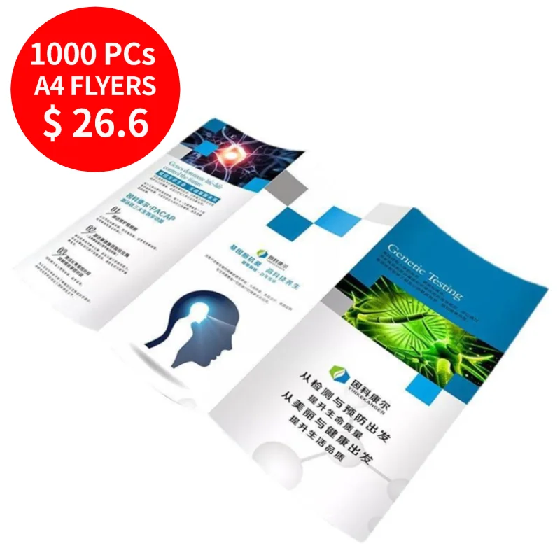 Good Quality OEM New design A4 brochure color printing catalog folded leaflet A5 flyer printing